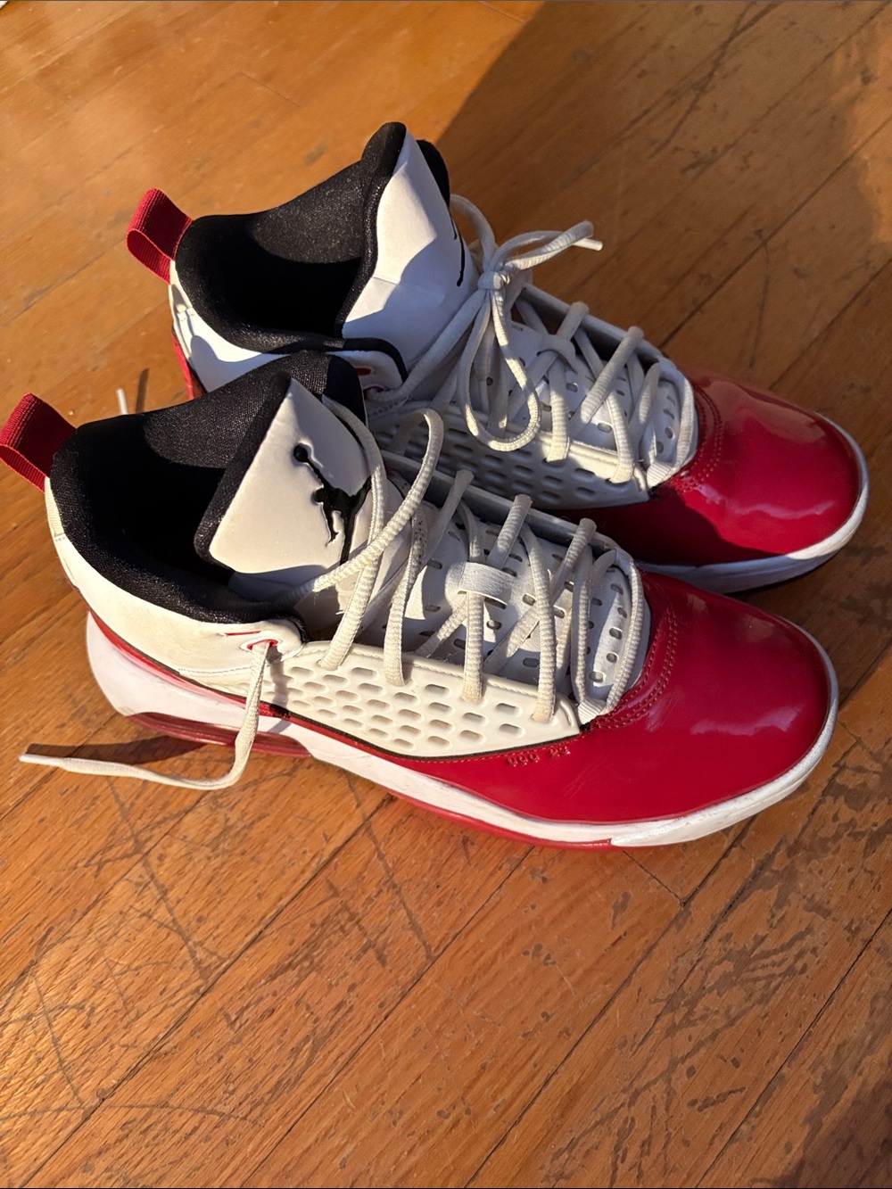 Jordan Red White and Black High-Top Sneakers